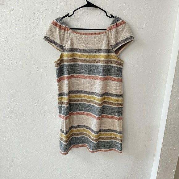 Madewell Texture and Thread Multicolor Cotton Cap Sleeve Mini Dress S - Picture 8 of 11